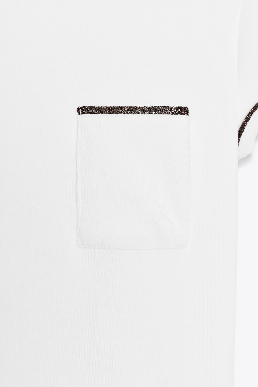 T-SHIRT WITH METALLIC THREAD TRIM - Zara фото 14
