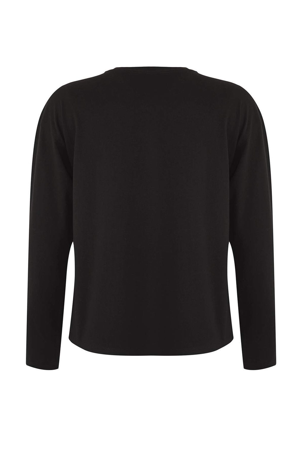 TRENDYOLMILLA Siyah-Beyaz 2li Paket %100 Suprem Oversize/Genis Kesim Orme T-Shirt TWOAW25TS00004 фото 6