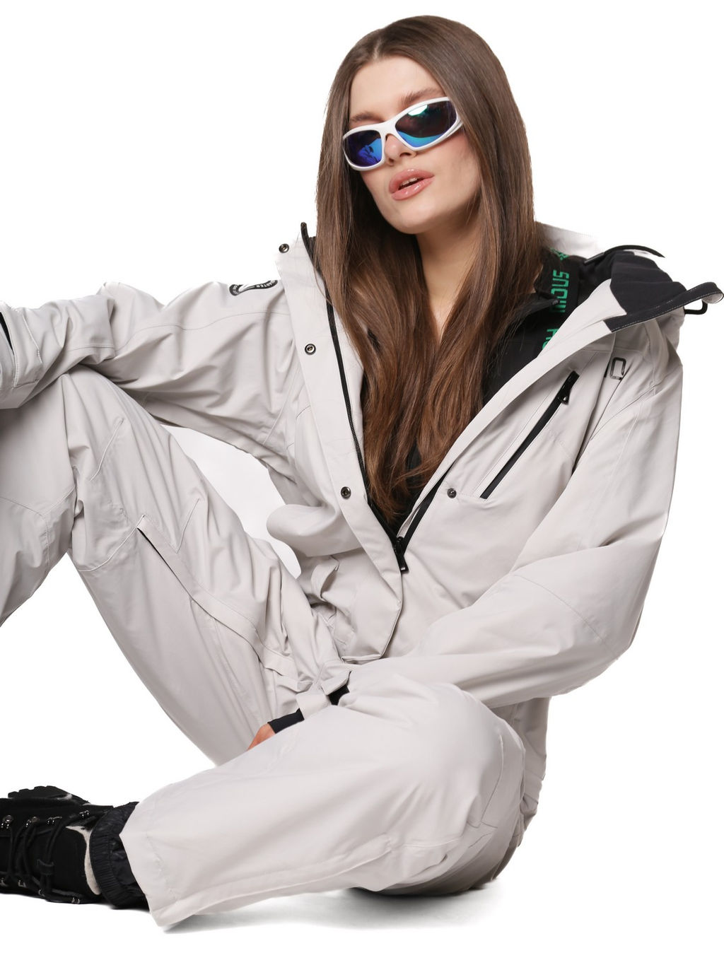 Комбинезон BB-0271 Бело-серый