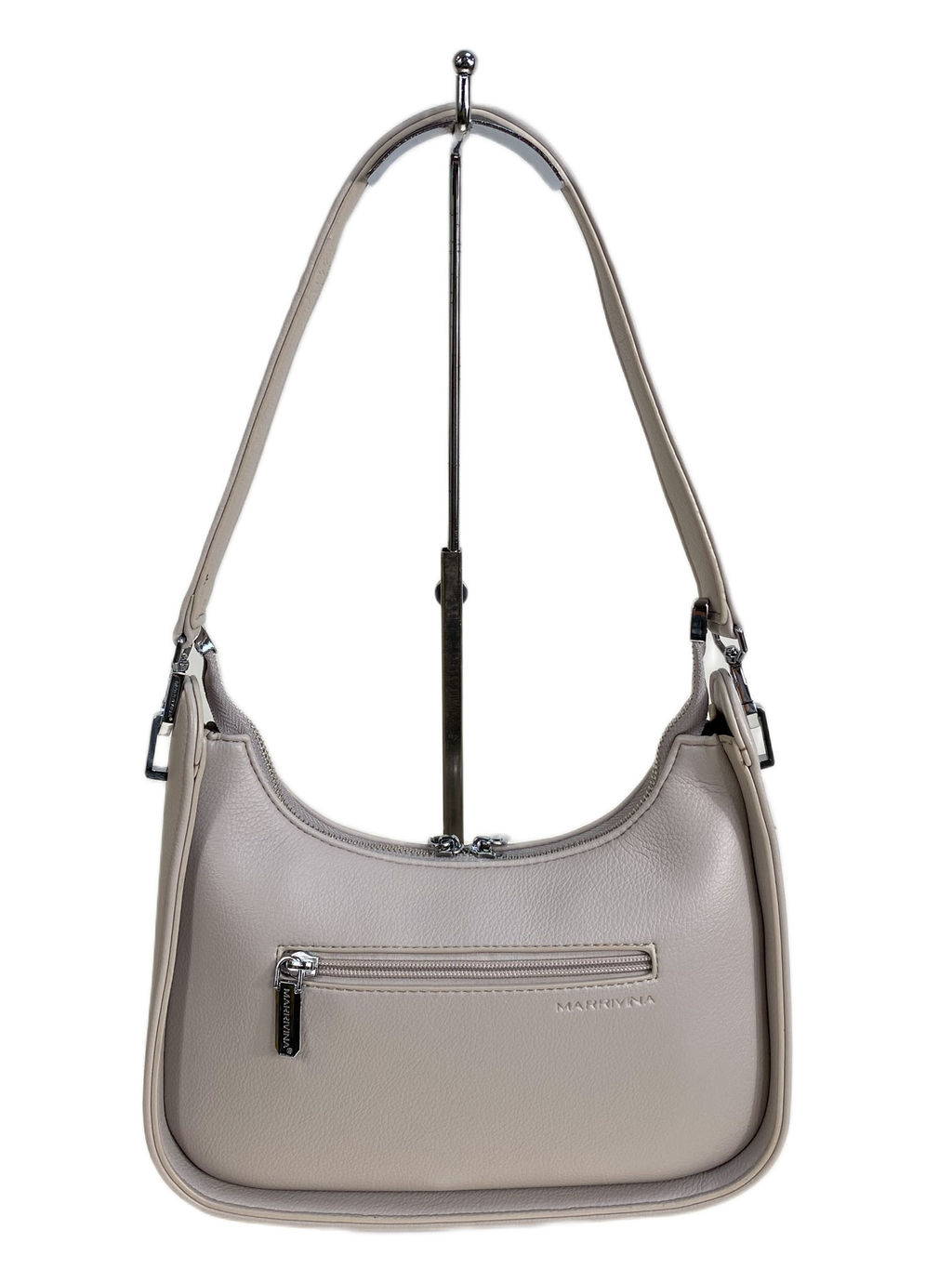 Женская сумка из искусственной кожи, цвет серо-белый - Greta фото 2