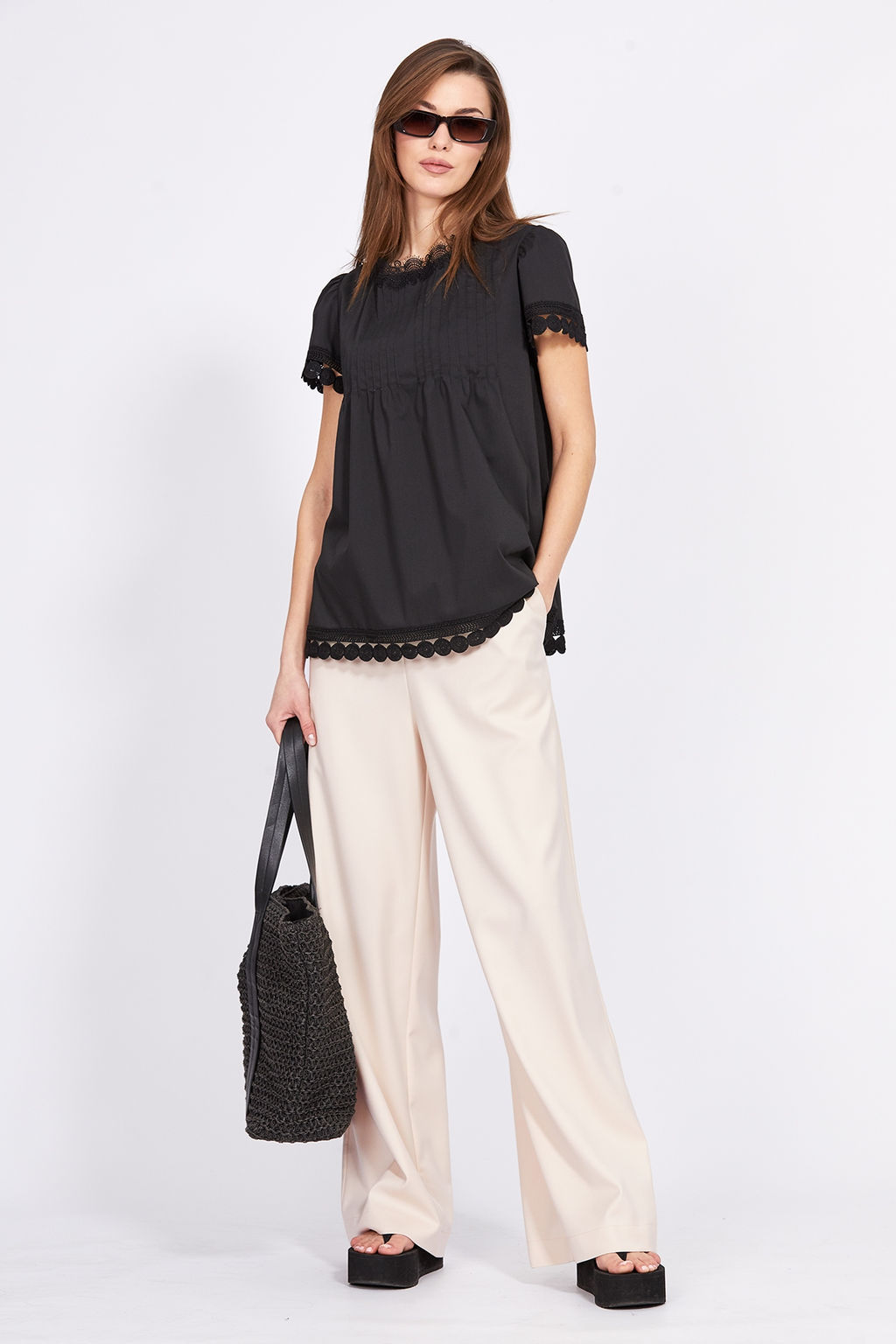 Блузка 2402 черный - Eola фото 3