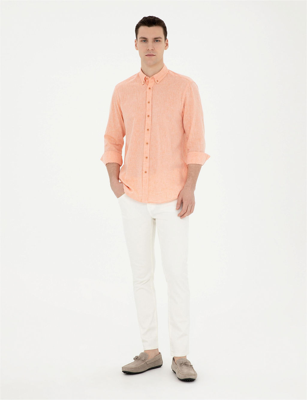 Ekru Slim Fit Jean Pantolon - Pierre cardin фото 3