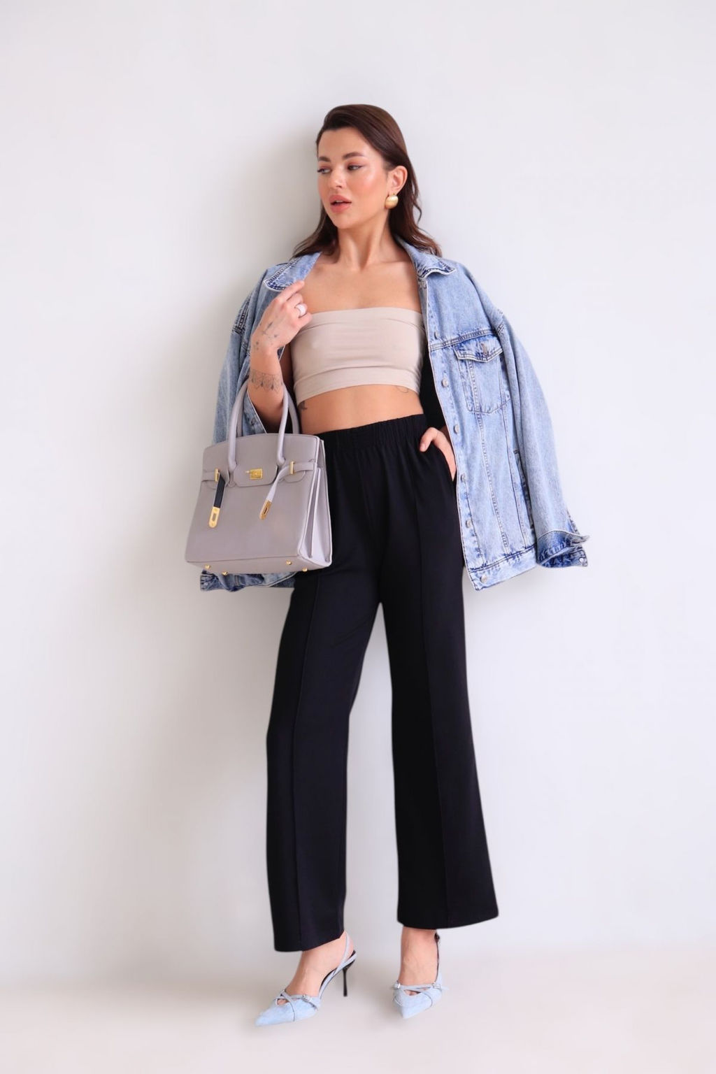 Брюки базовые чёрные - Martichelli фото 50