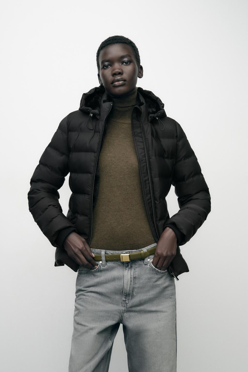 HOODED BELTED ANORAK - Zara фото 8