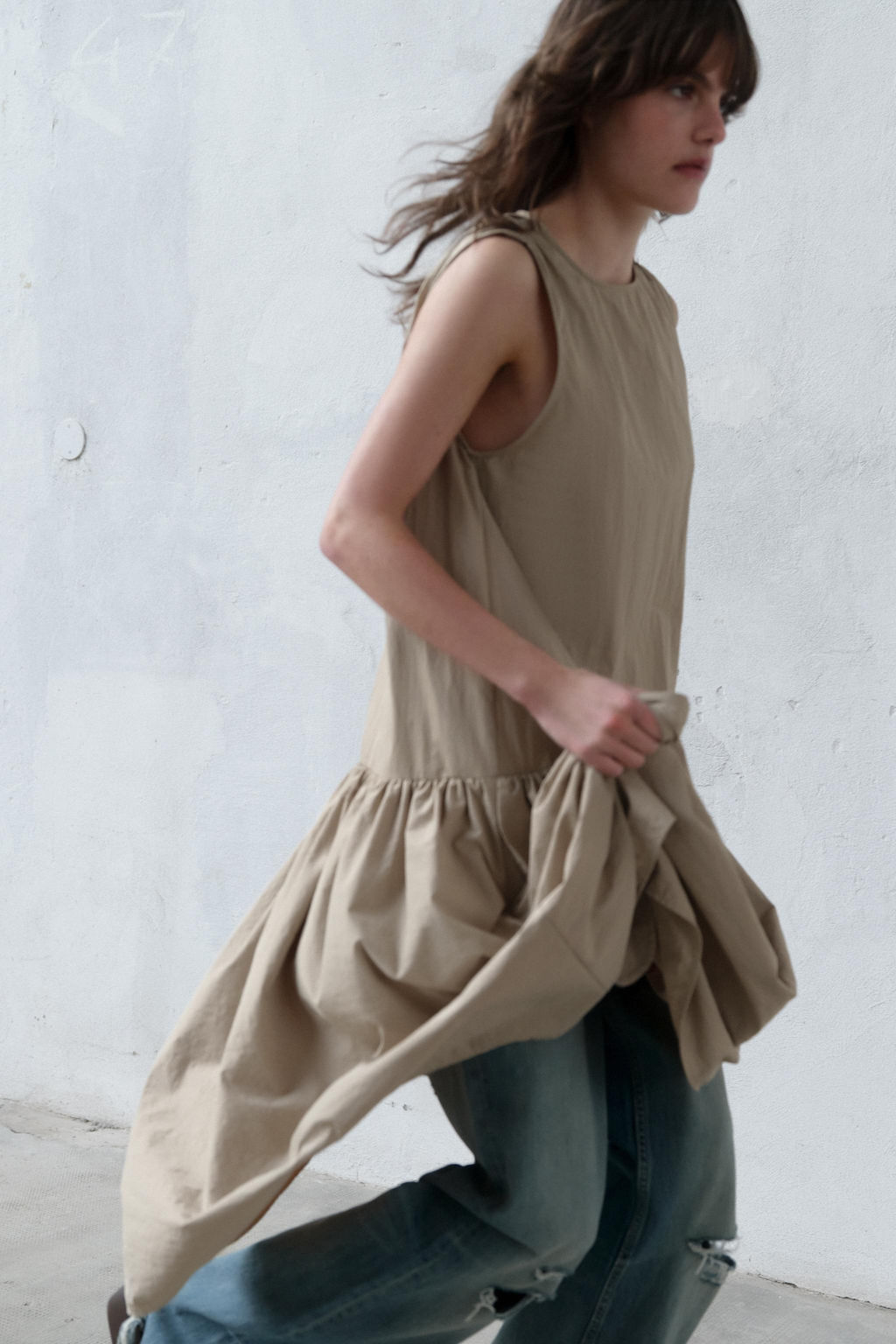 VESTIDO NYLON VOLUMEN / Piedra - Zara фото 5