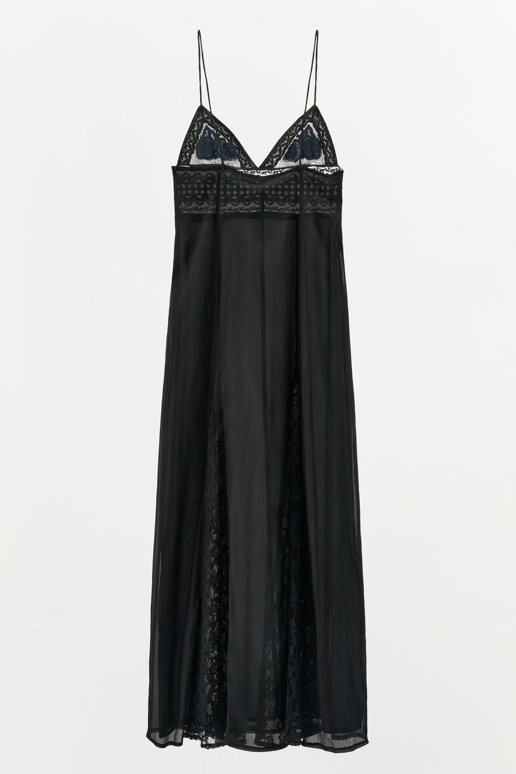 DRESS WITH CONTRAST EMBROIDERY AND BEADS - Zara фото 5