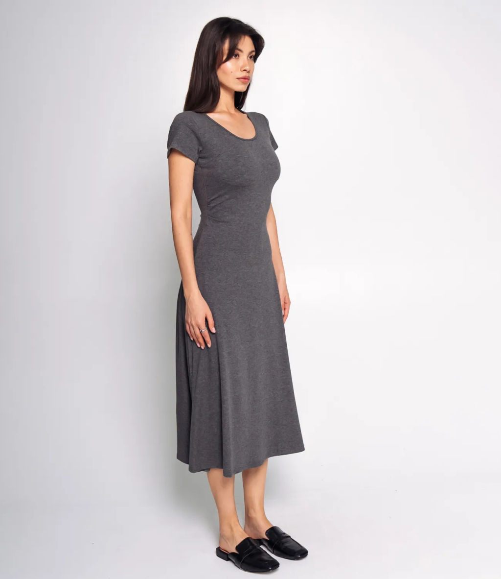 Платье #КТ8858, серый