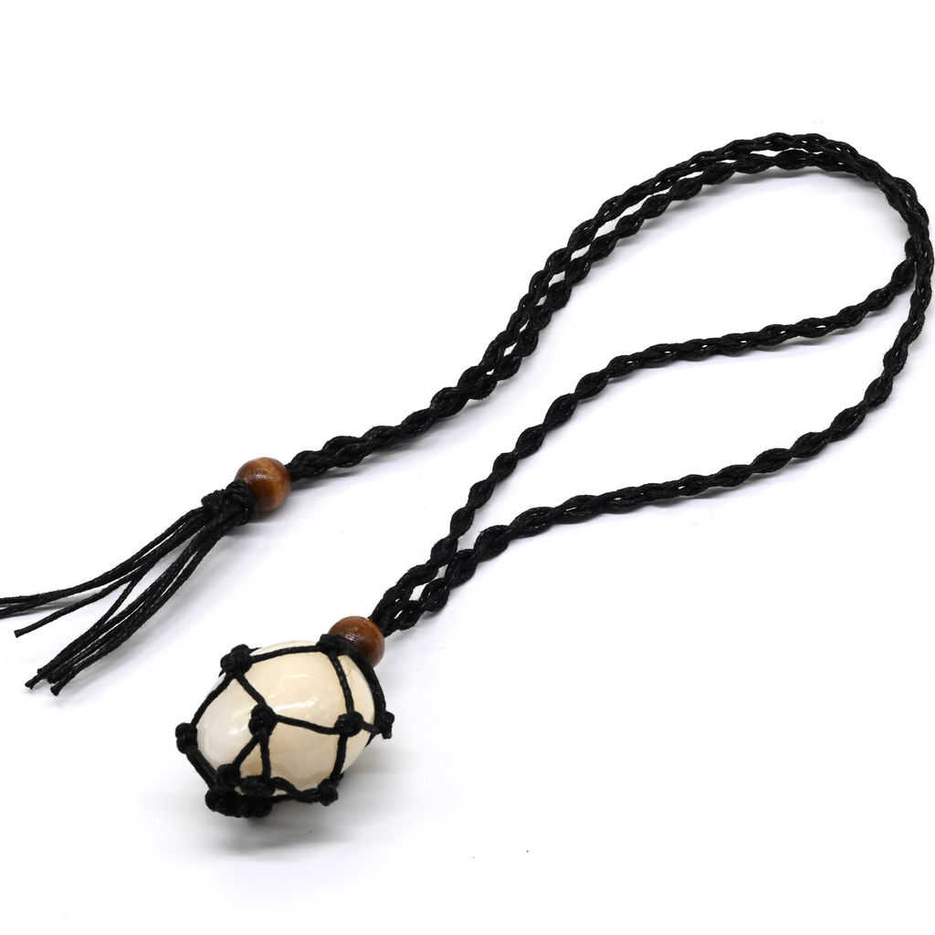 Плетёная сетка для кулонов цвет черный, 70см