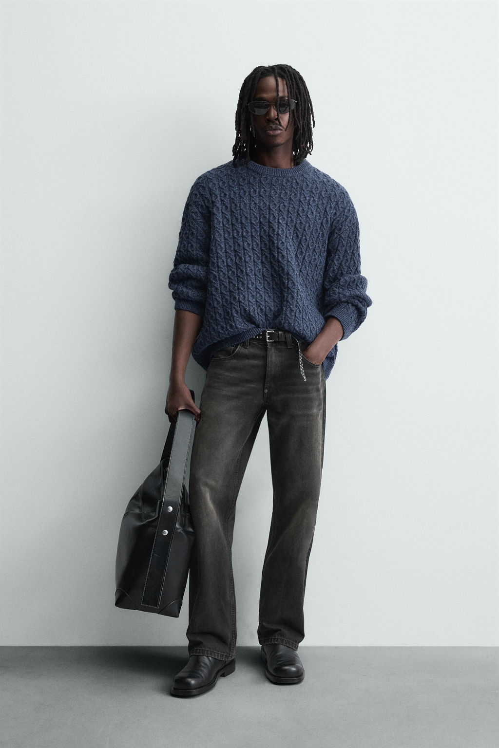 CABLE KNIT TEXTURED JUMPER