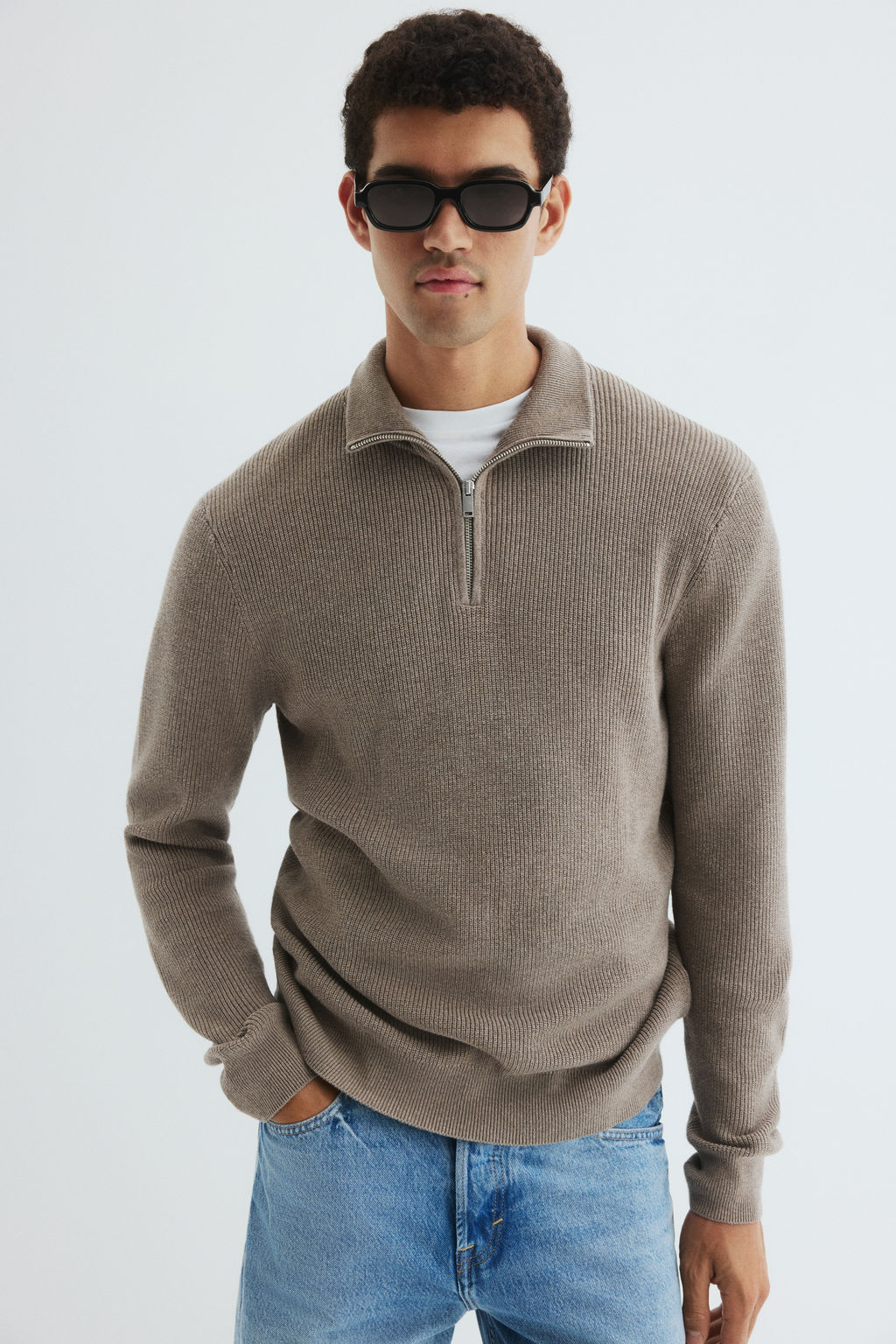 Jersey con media cremallera Regular Fit - H&m фото 6
