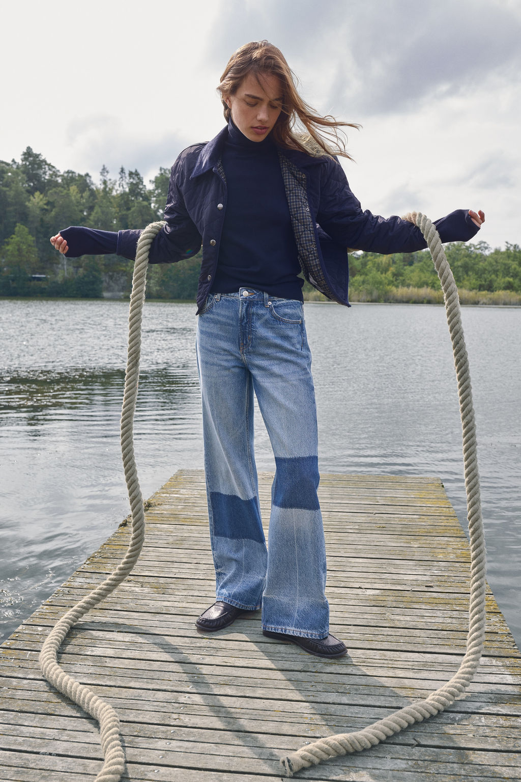 Wide Ultra High Jeans - H&m фото 3