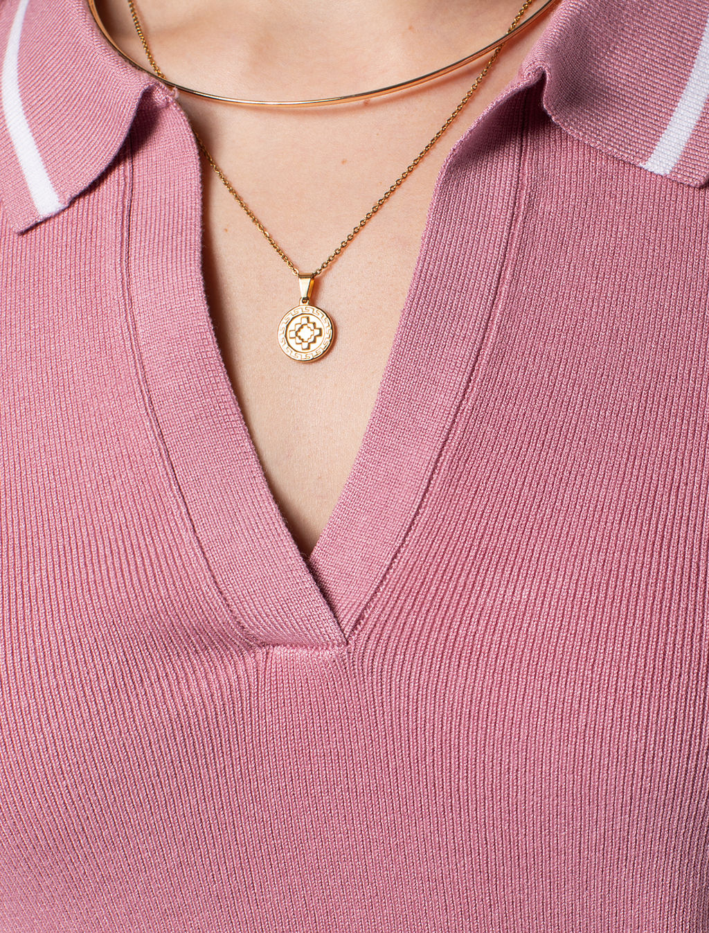 VILATTE / Поло тонкой вязки из вискозы  фото 3