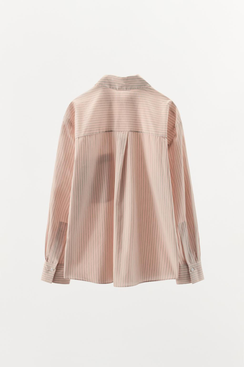STRIPED COTTON SHIRT - Zara фото 5