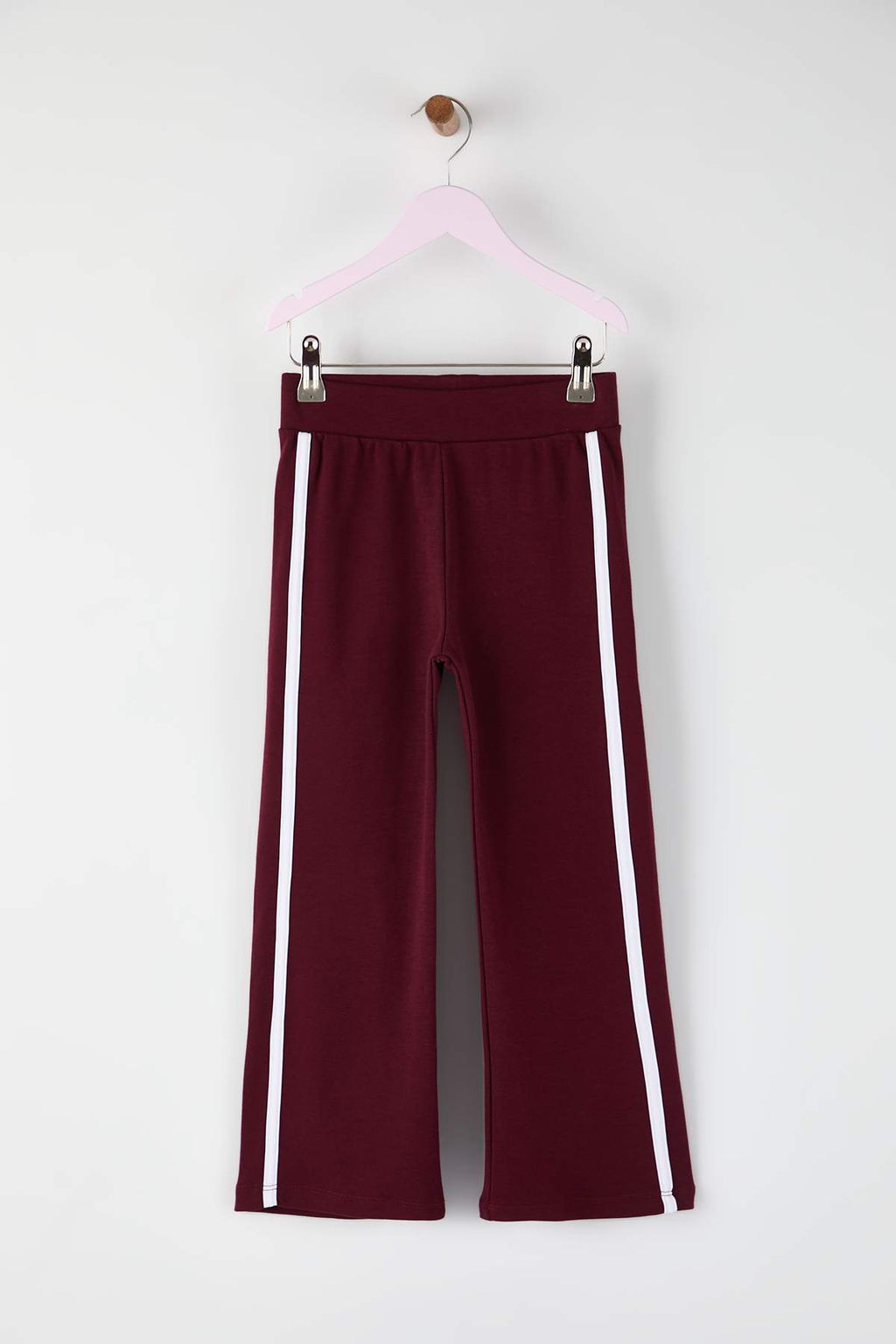 Bordo Pamuklu K?z Cocuk Biye Detayl? Wide Leg Orme Pantolon TKDSS25PL00015 - Trendyolmilla фото 6
