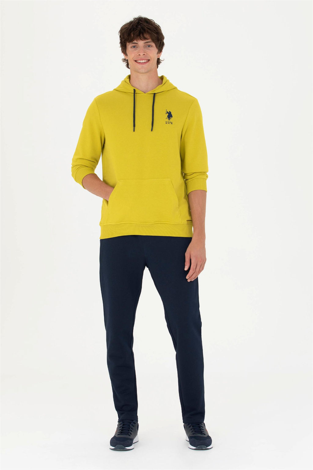 U. S. Polo Assn Мужская базовая толстовка с капюшоном фисташкового цвета - U.s. polo assn фото 4