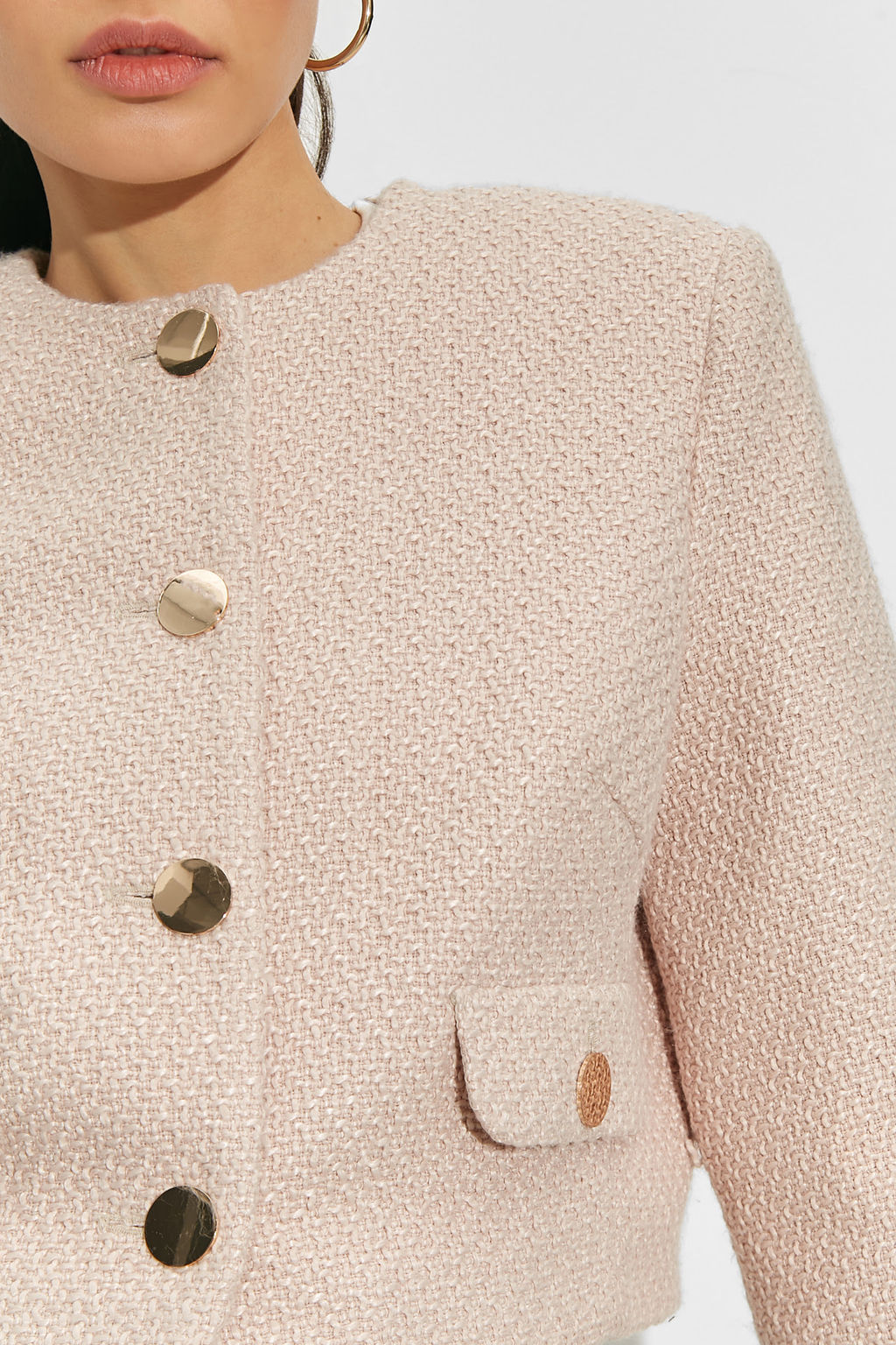 Жакет укороченный из твида - Mollis фото 4