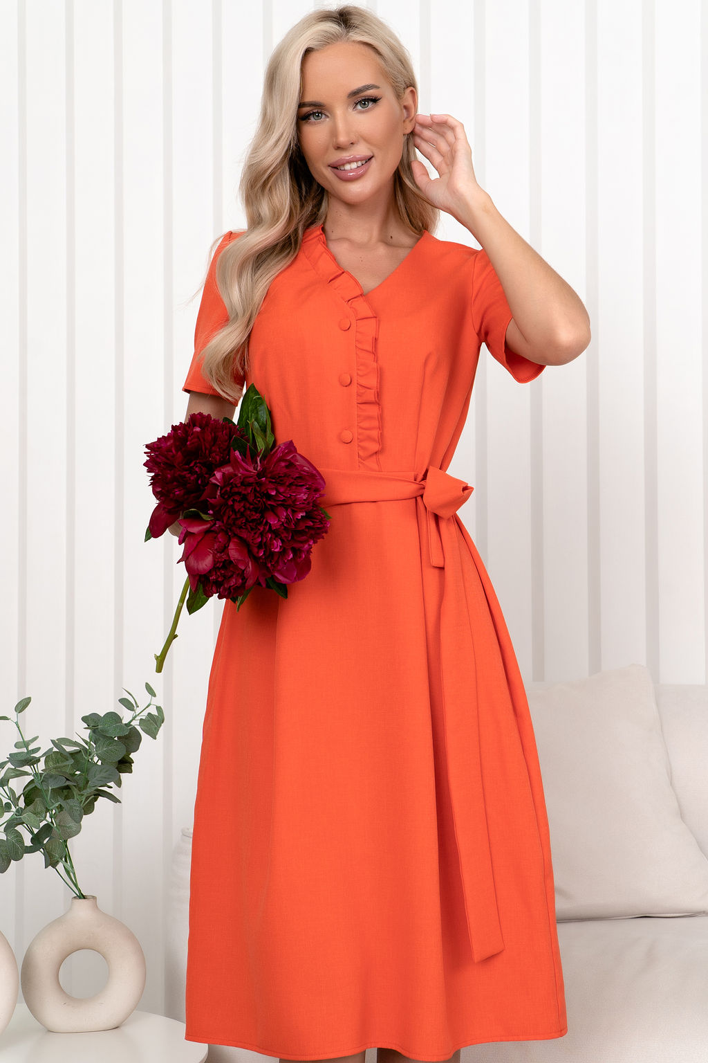 Платье Open Style 6844 оранжевый