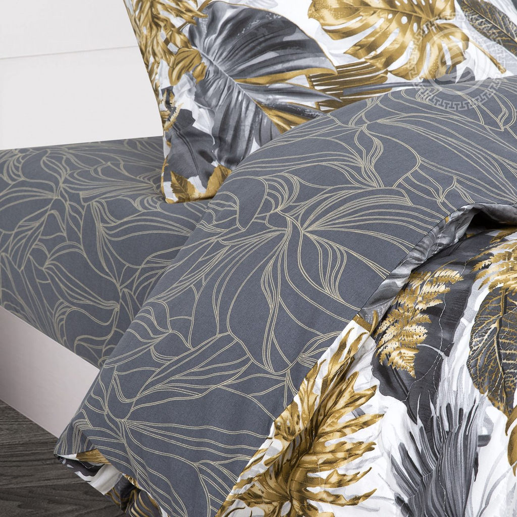 Постельное белье Тропикано (поплин зима-лето) Евро/Пододеяльник стеганый (молния): 1 шт. - 215*200; Простыня: 1 шт. - 215*240; Наволочка (клапан): 2 шт. - 70*70; Зима - лето