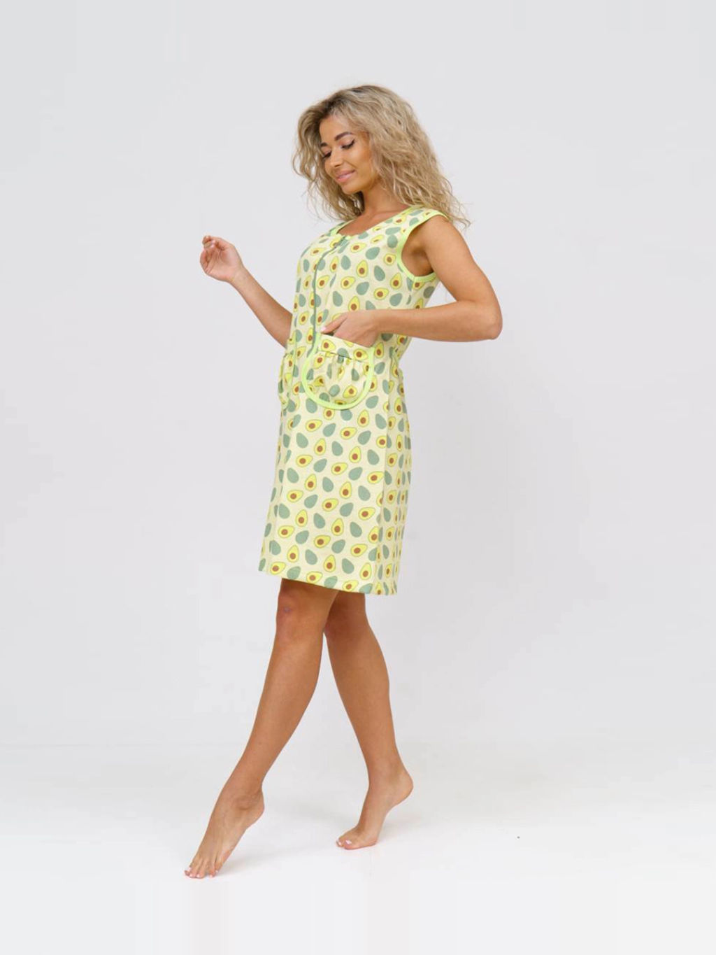 Халат женский, цвет зеленый