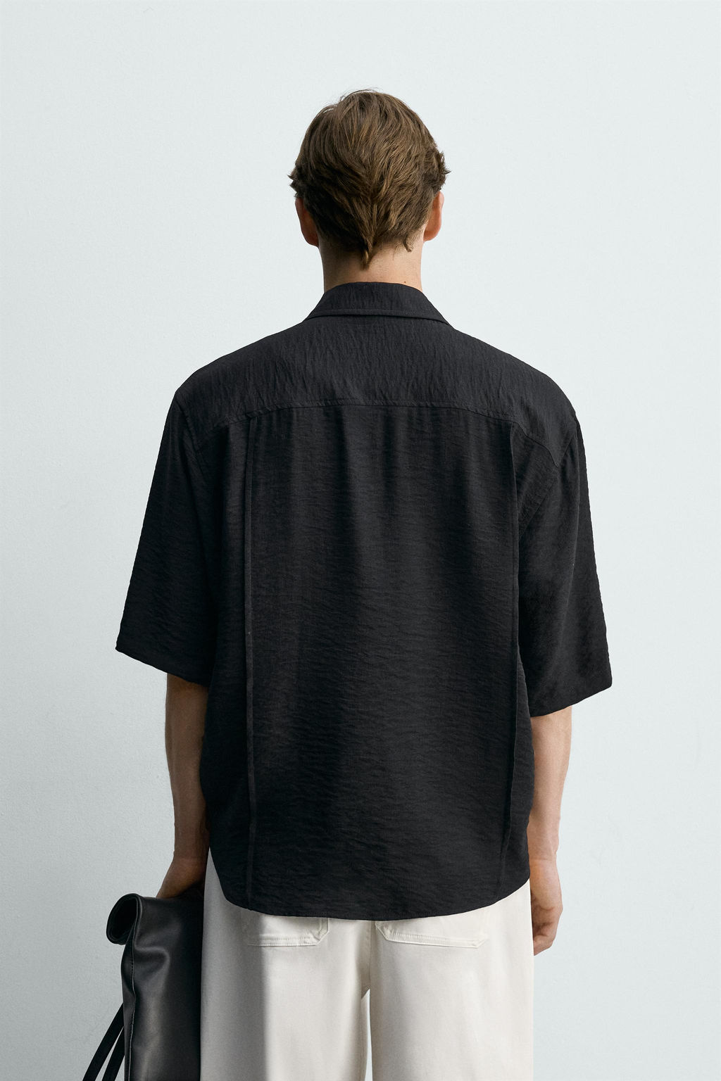 CAMISA FLUIDA TEXTURA / Negro - Zara фото 3