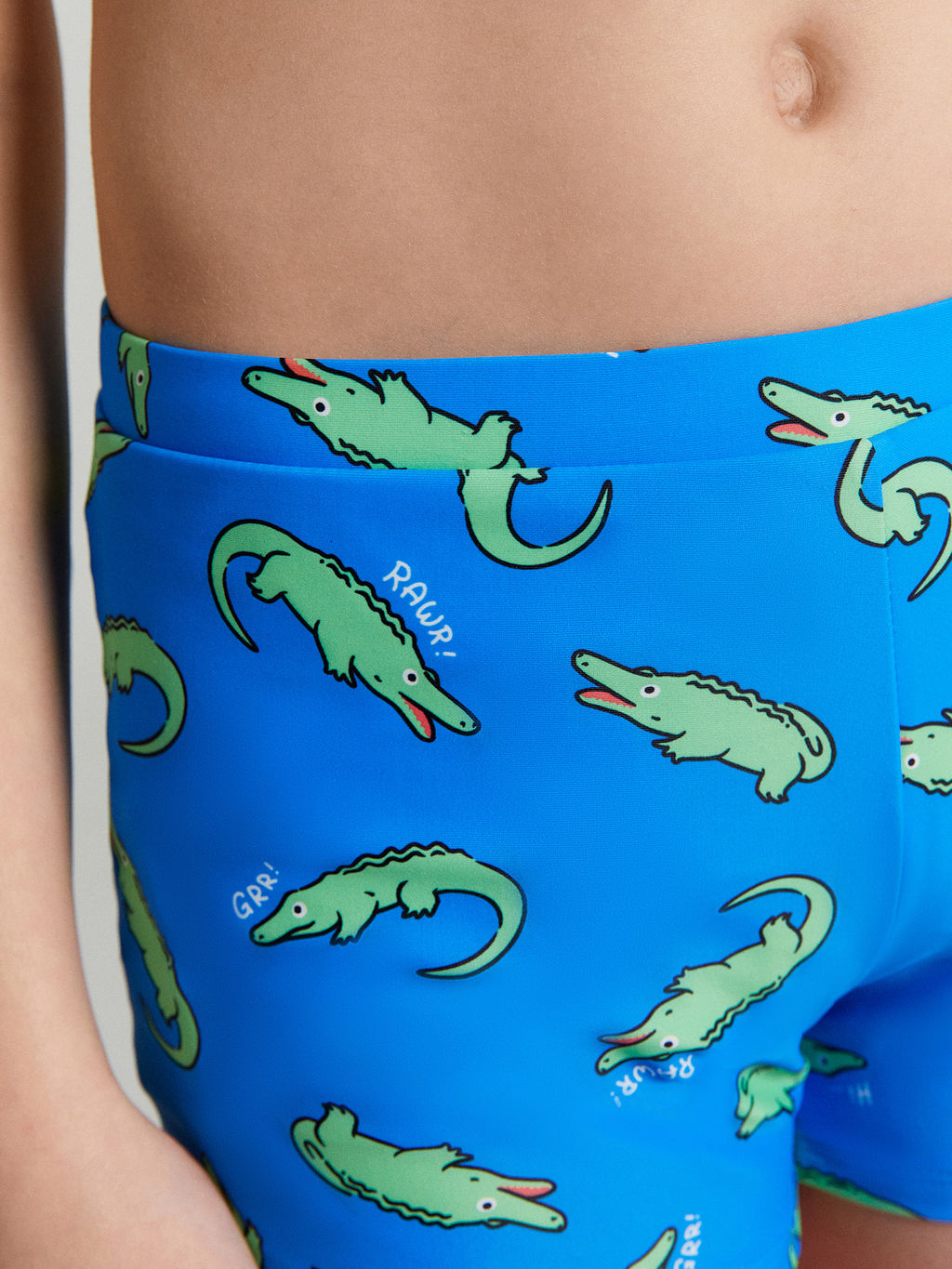 Трусы купальные для мальчиков синие с принтом крокодилы - Mark formelle фото 4
