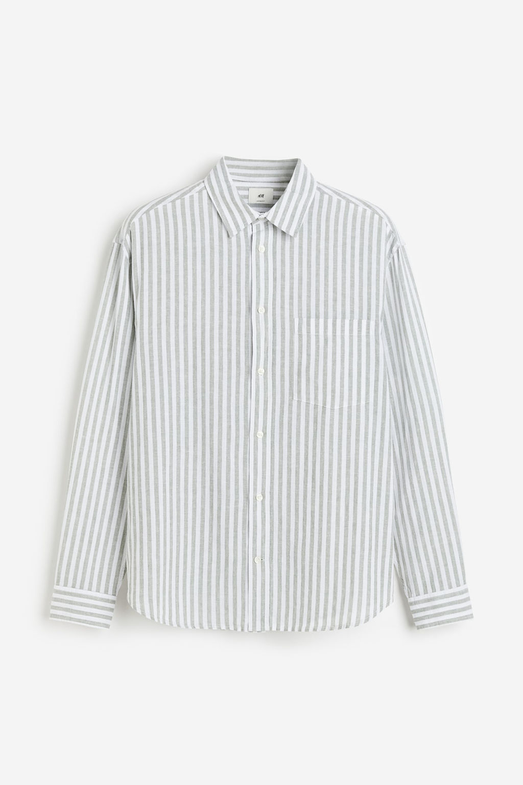 Camisa en mezcla de lino Relaxed Fit - H&m фото 6