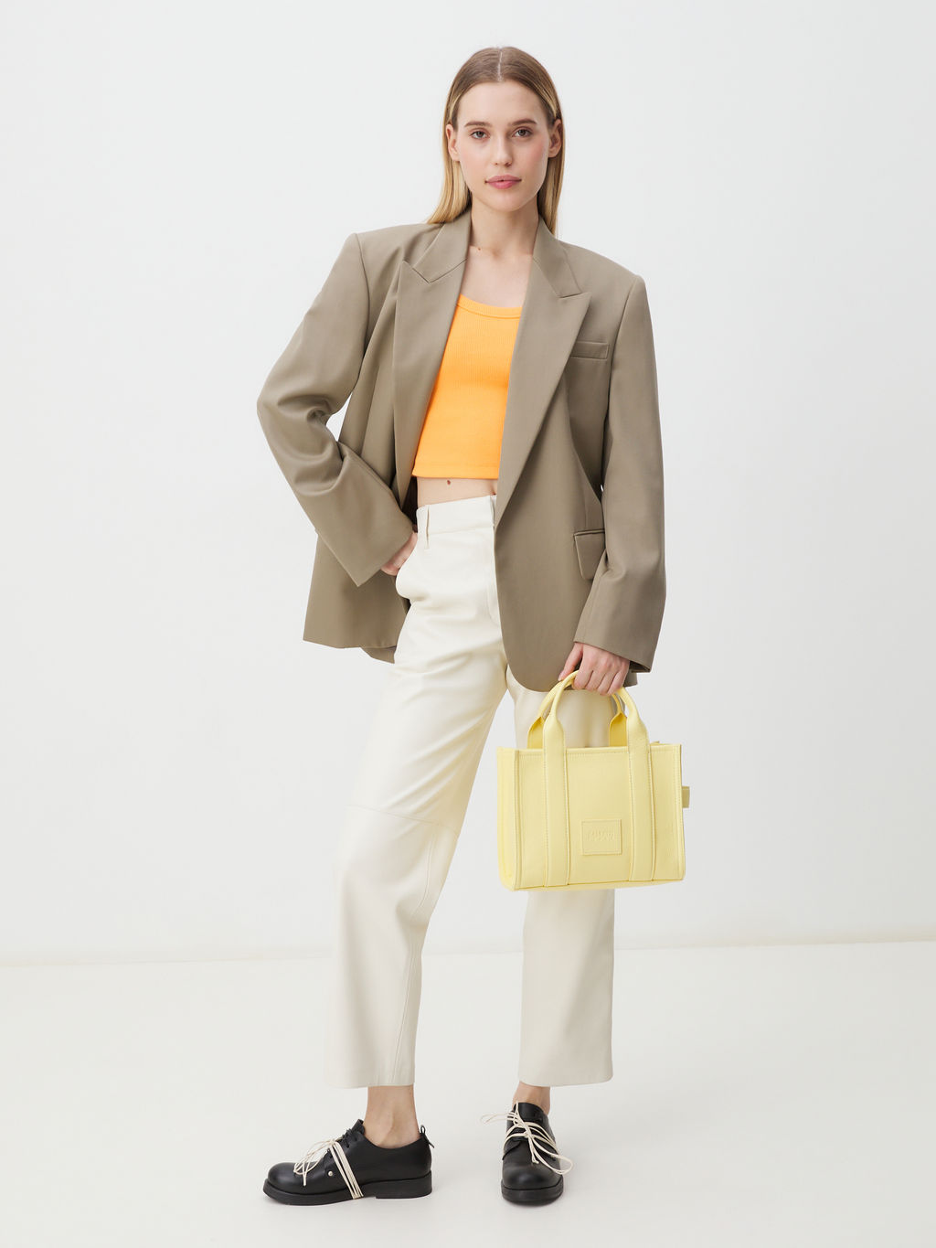 Женский тоут CALZETTI CLER MINI Артикул 3954060, желтый  фото 7