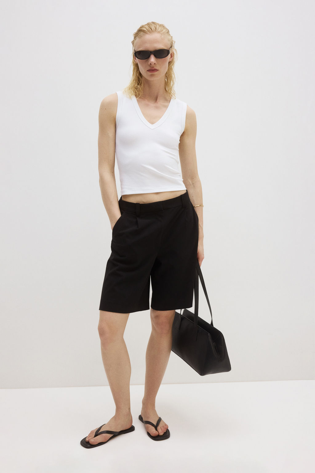 Camiseta acanalada sin mangas Cooling Slim Fit - H&m фото 8