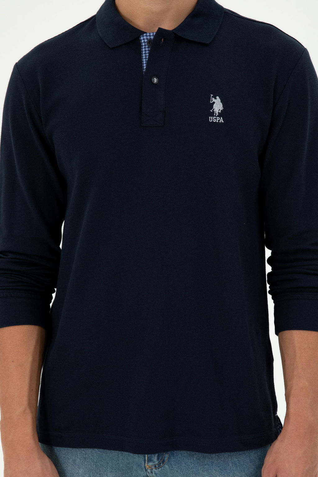 Мужской темно-синий базовый свитшот - U.s. polo assn фото 6