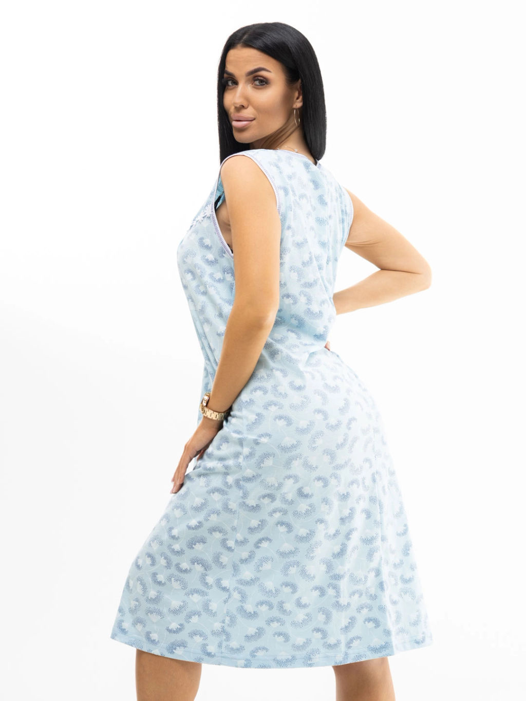 Ночная сорочка женская, цвет голубой