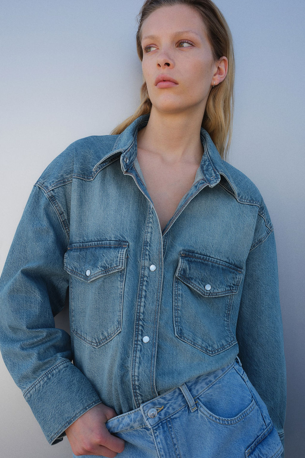 Camisa denim oversize