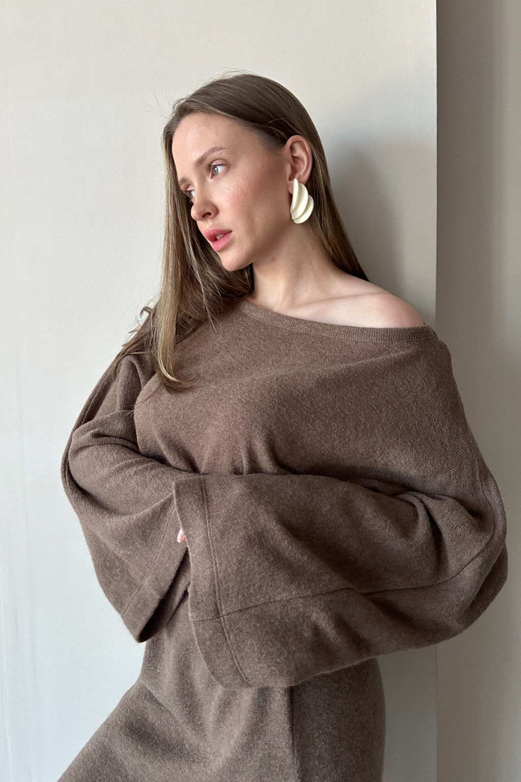 Свитер WOOL041/04/Коричневый - M&G all natural фото 3