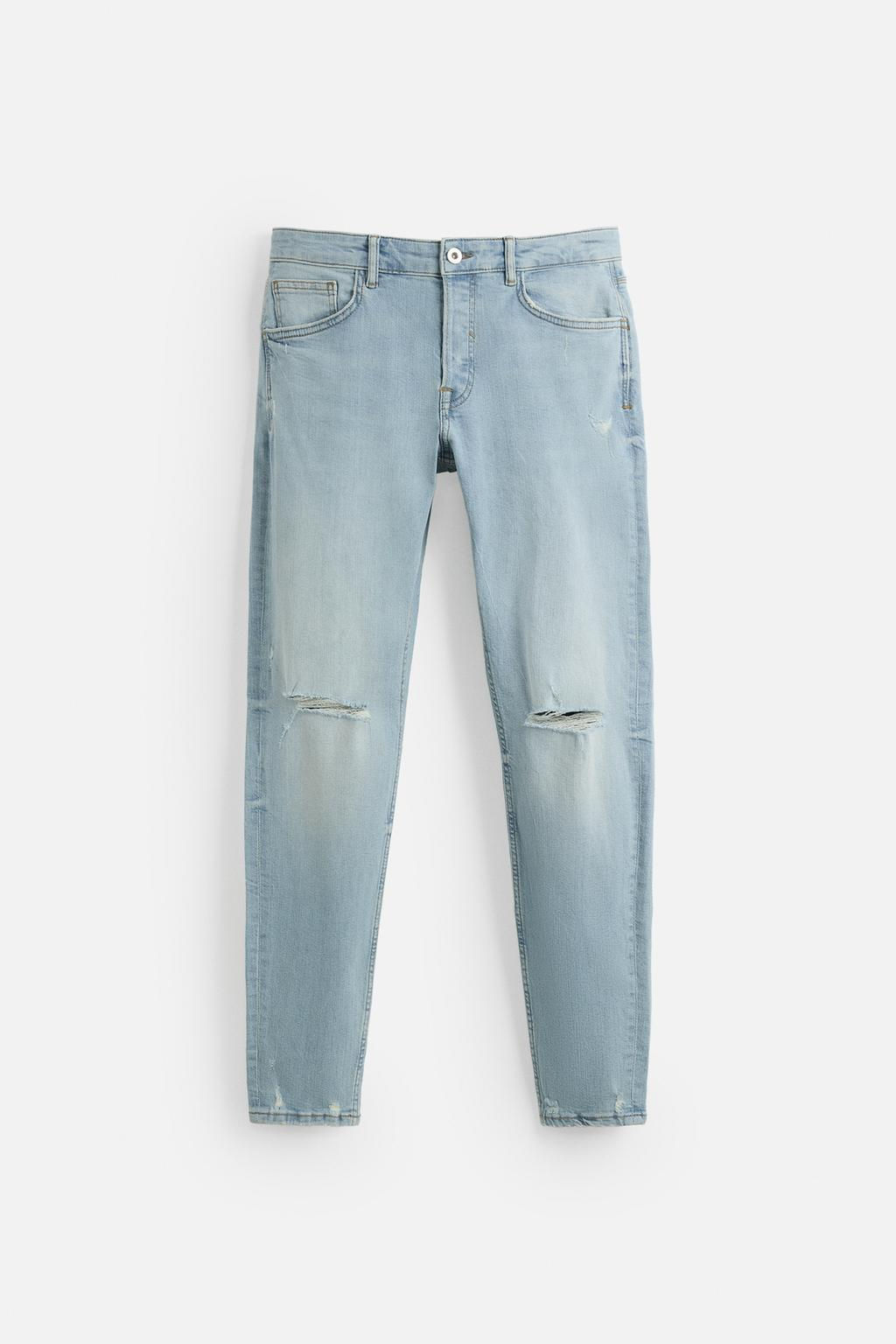 RIPPED SKINNY FIT JEANS - Zara фото 7