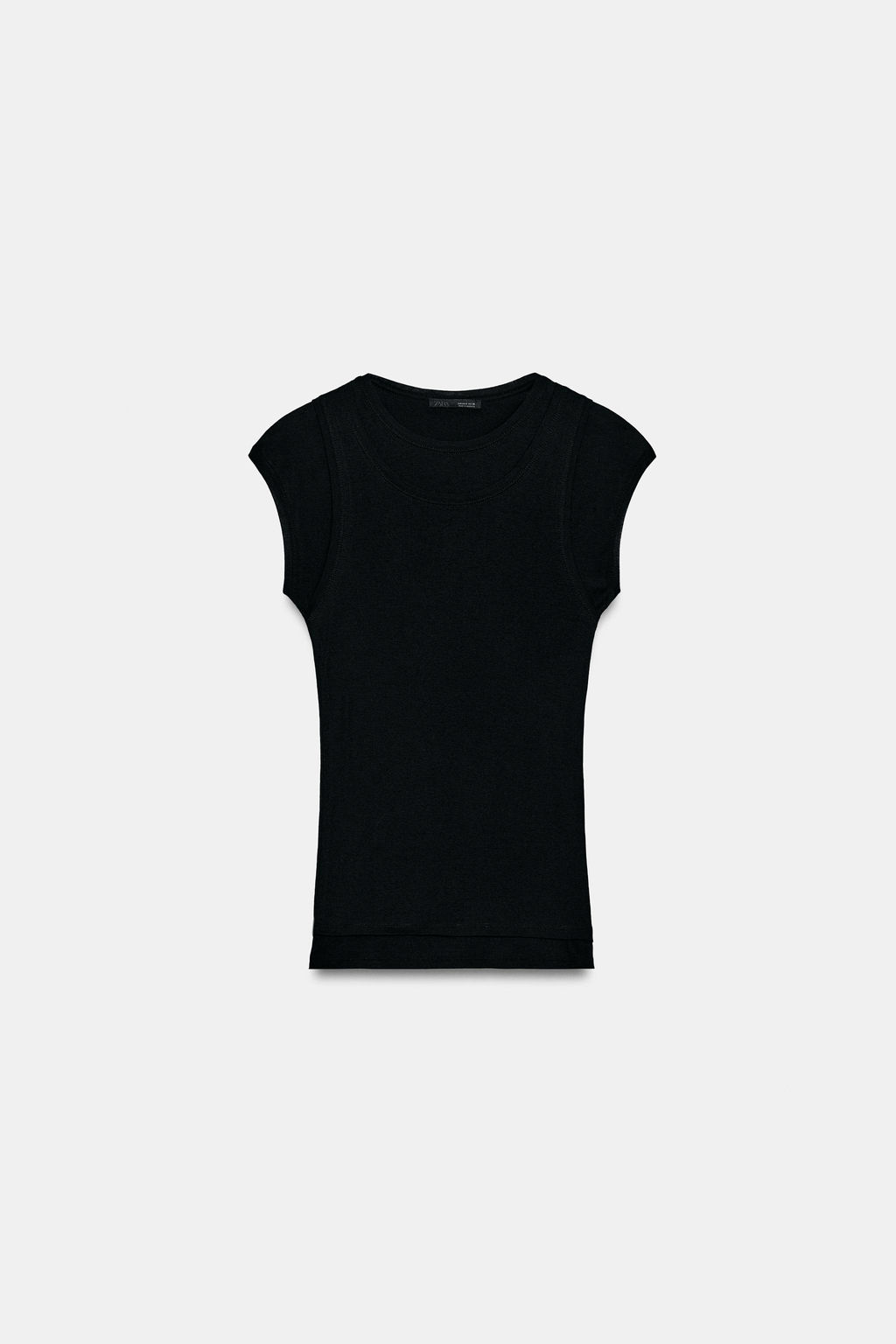 CAMISETA SUPIMA® EFECTO DOBLE / Negro - Zara фото 5
