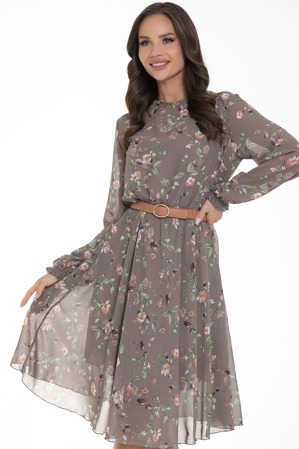 Платье Очарование шифона (латте)