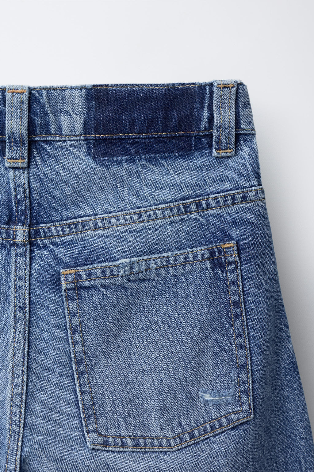 RIPPED WIDE-LEG JEANS - Zara фото 4