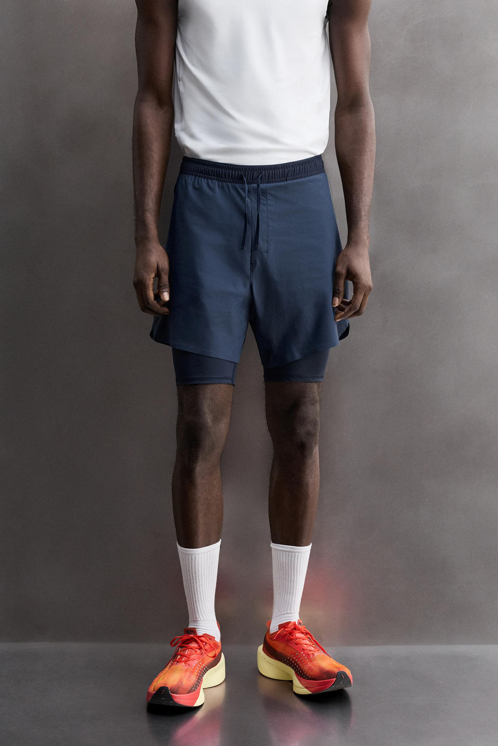 PANTALONES CORTOS ENTRENAMIENTO 2 EN 1 B?SICOS / Marino