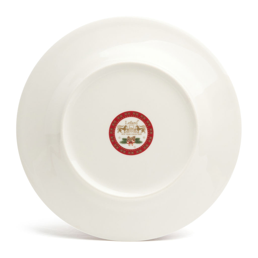 ТАРЕЛКА ОБЕДЕННАЯ LEFARD ТРОЙКА 20,5 СМ КРАСНАЯ (КОР=18ШТ.)  фото 3