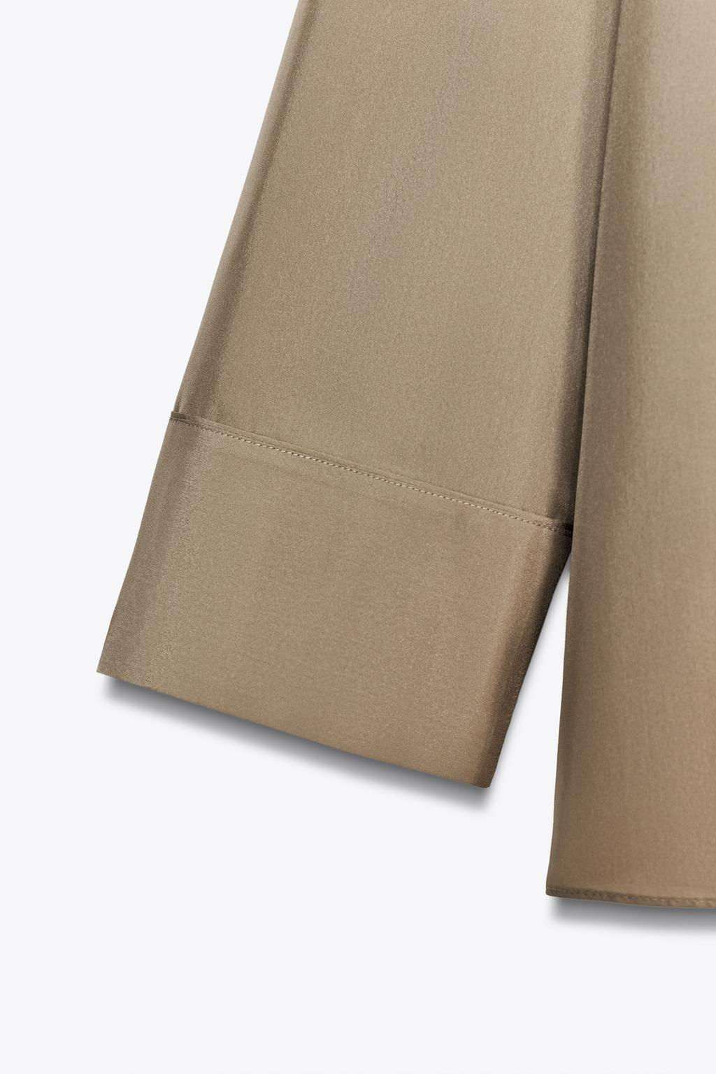 ZW COLLECTION SILK SHIRT WITH POCKET - Zara фото 5