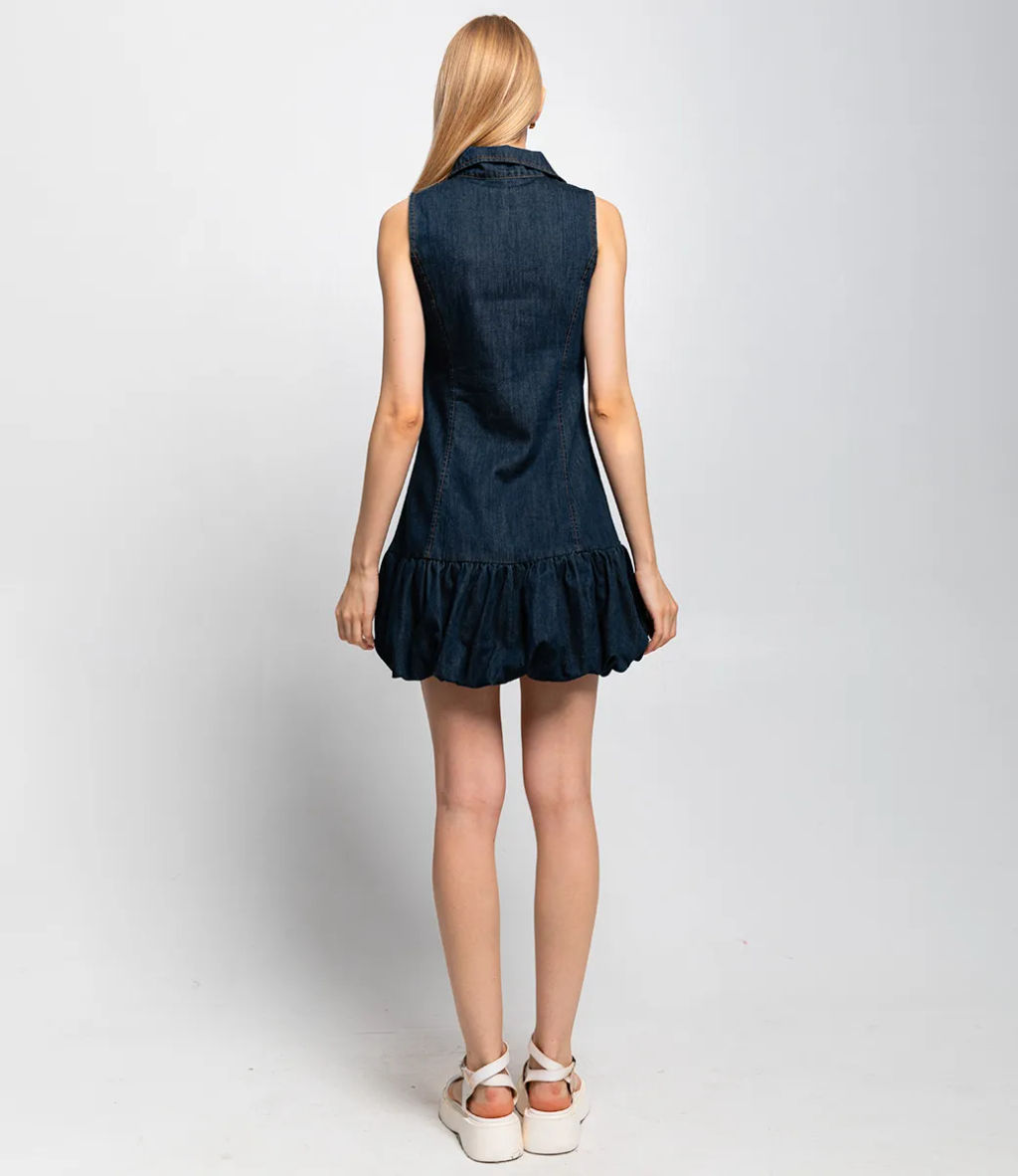 Платье #КТ6038, тёмно-синий