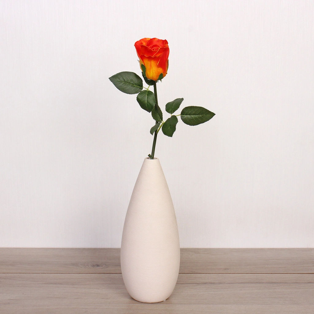 Цветок искусственный "Natur" 50см Розочка оранжевая