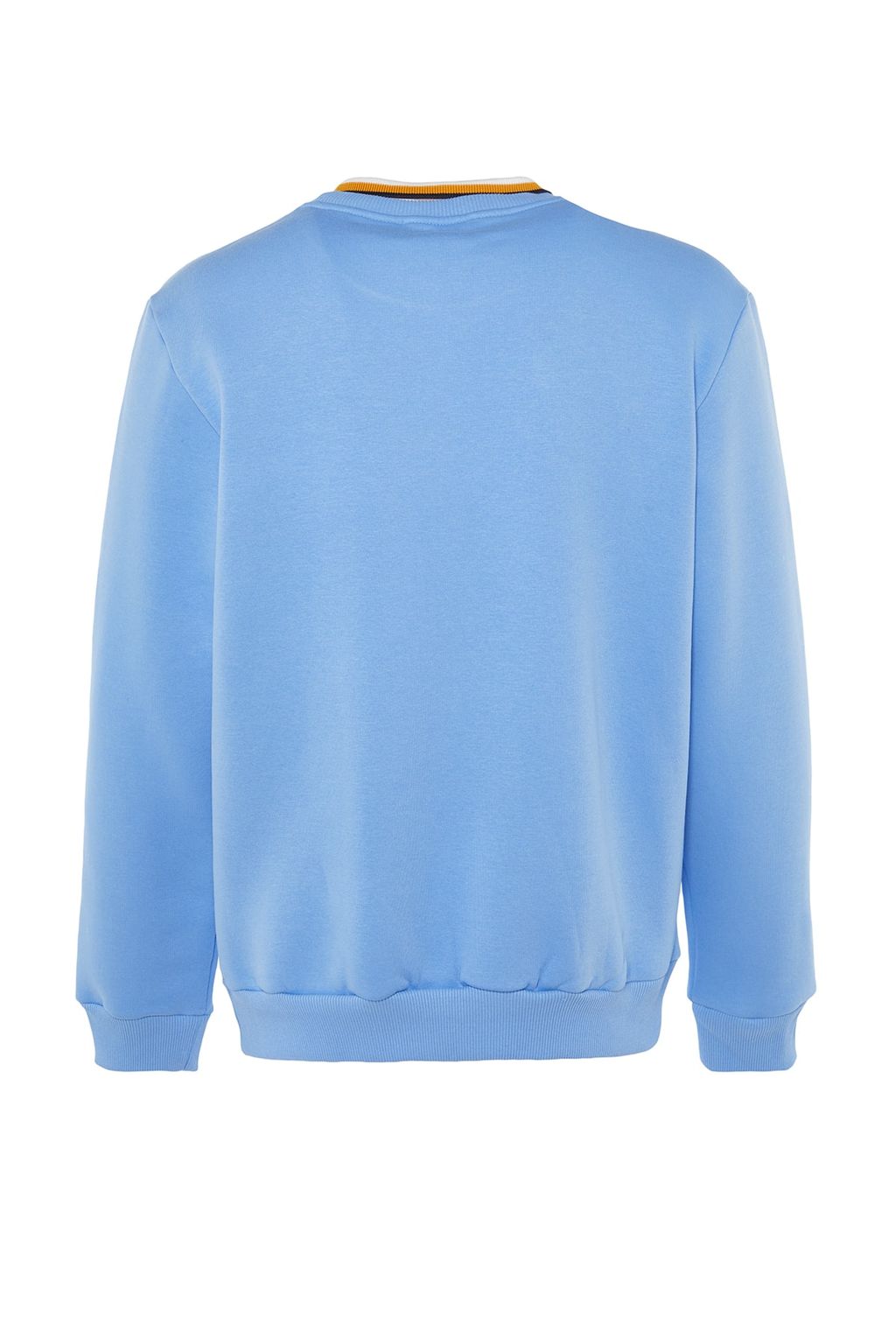 Синяя мужская рубашка стандартного кроя с воротником и аппликацией, семейная комбинация, мягкая пушистая толстовка TMNAW23SW00160