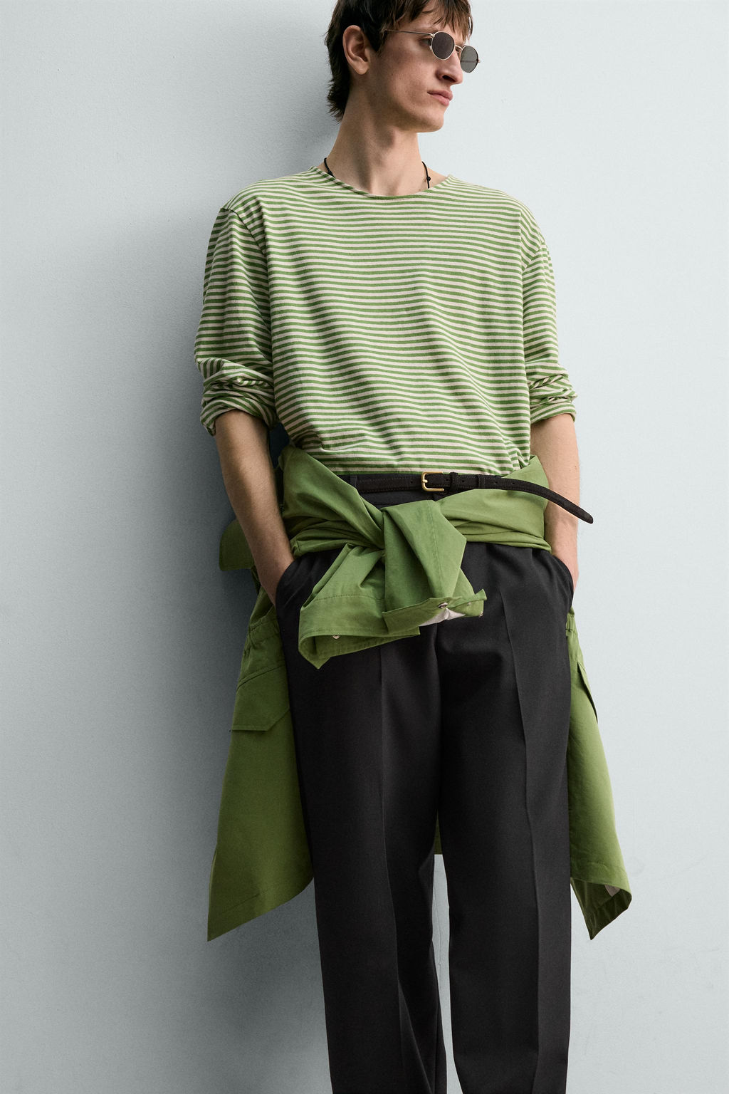 CAMISETA JACQUARD RAYAS LIMITED EDITION / Verde - Zara фото 5