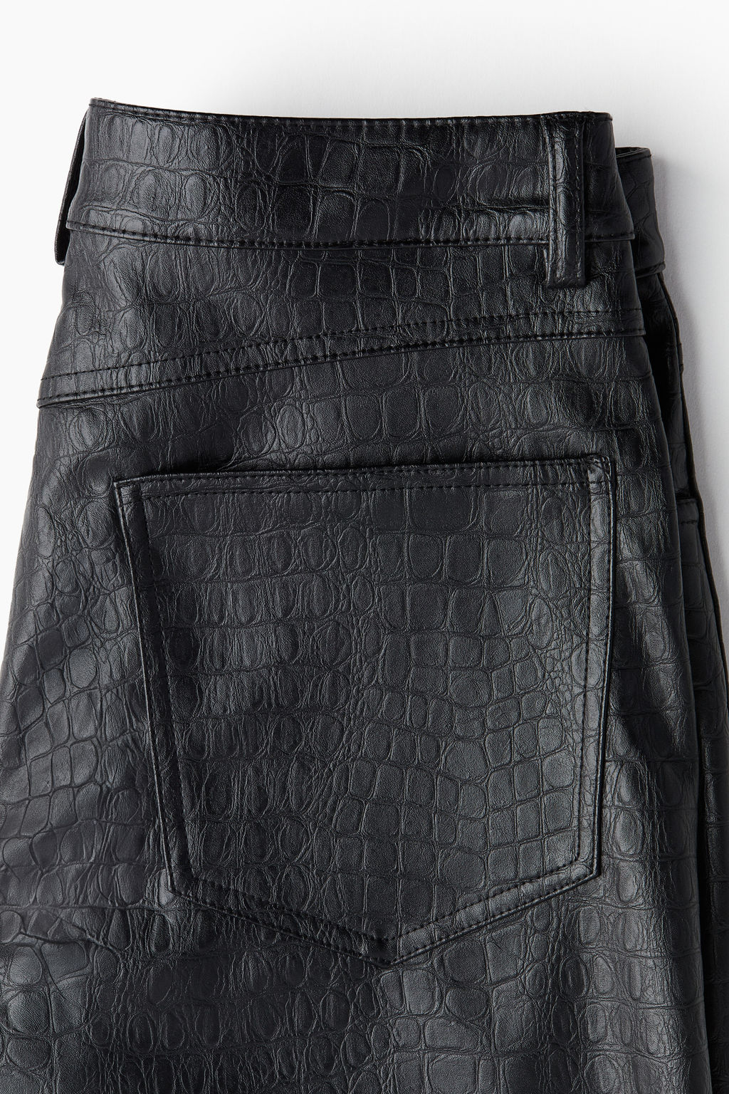 Pantalon revestido de corte recto - H&m фото 8