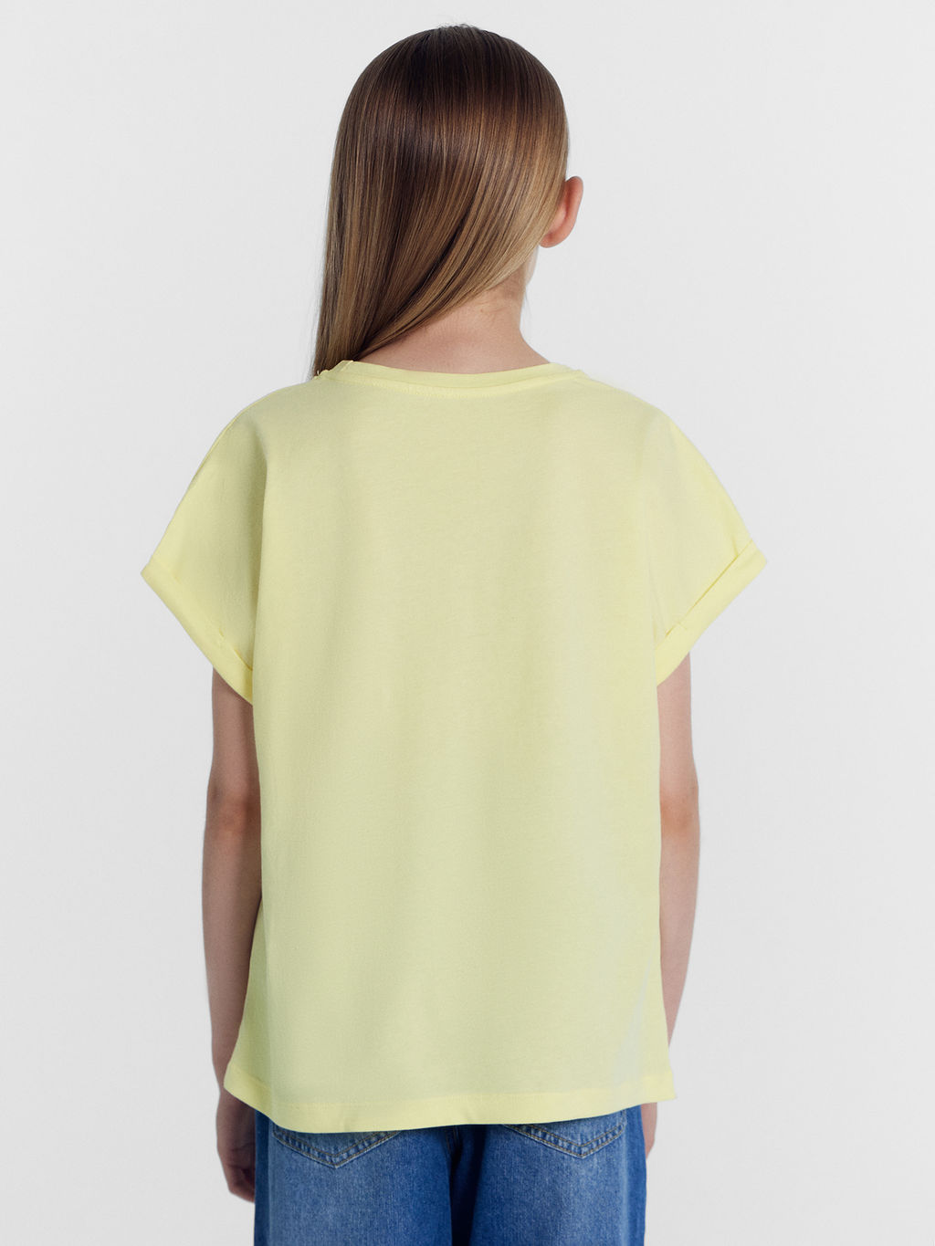 Футболка для девочек желтая с печатью - Mark formelle фото 4