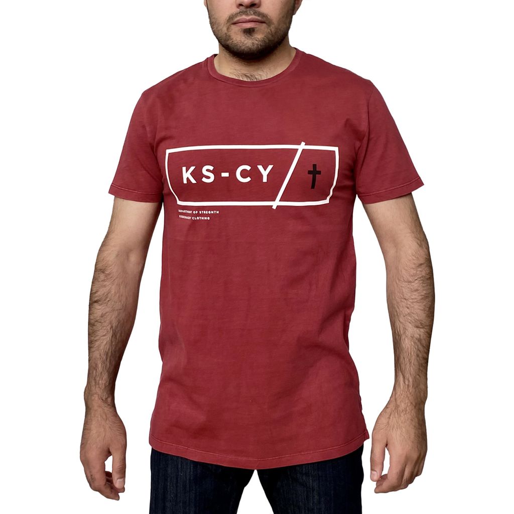 Фирменная футболка KSCY  свободный крой, четкие линии, удлиненный подол. Найди свой стиль №247