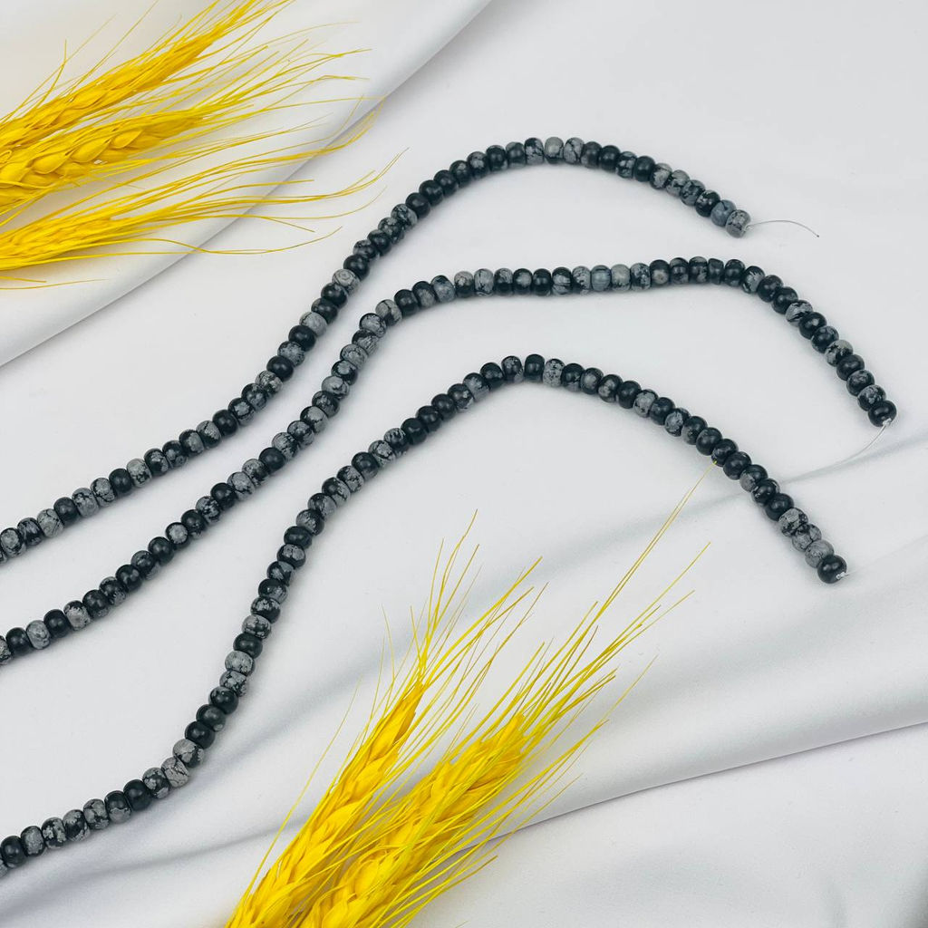 Бусины для украшений из снежного Обсидиана