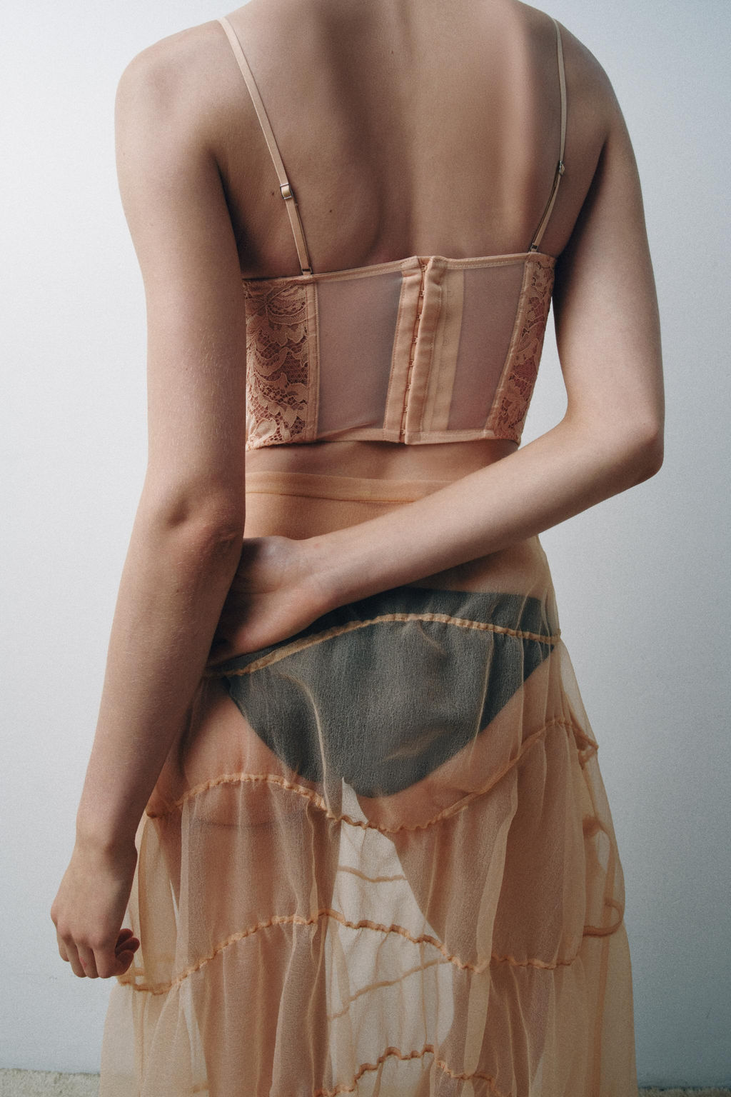 LACE CORSET WITH NECKLINE - Zara фото 3