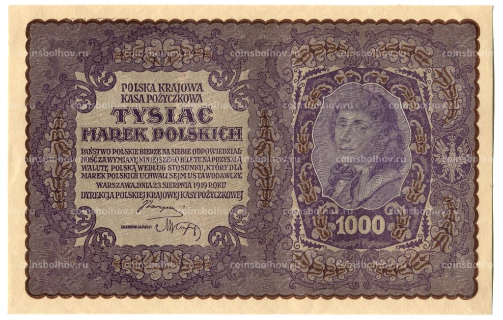 1000 марок 1919 года Польша