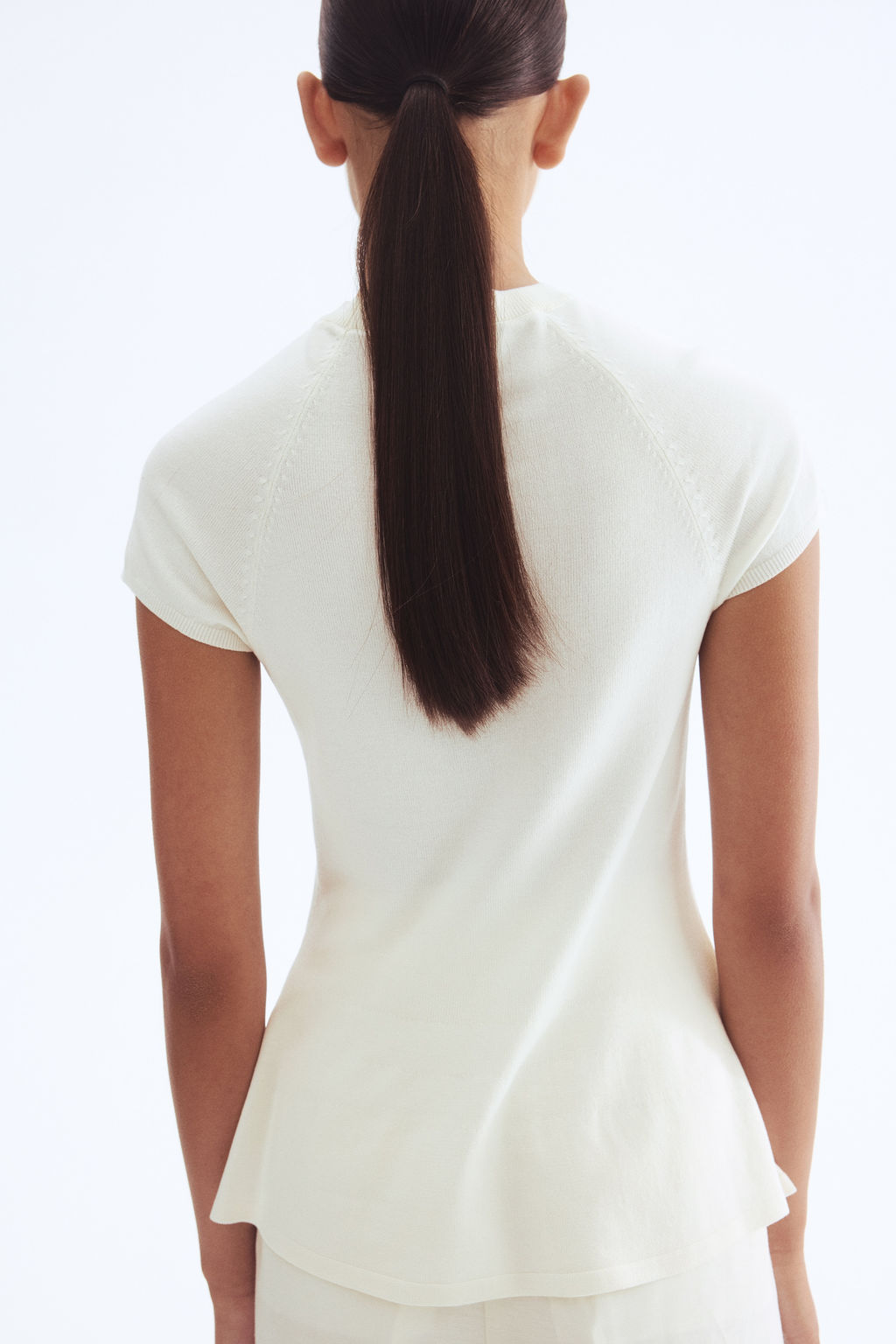 Top en punto fino con peplum - H&m фото 8